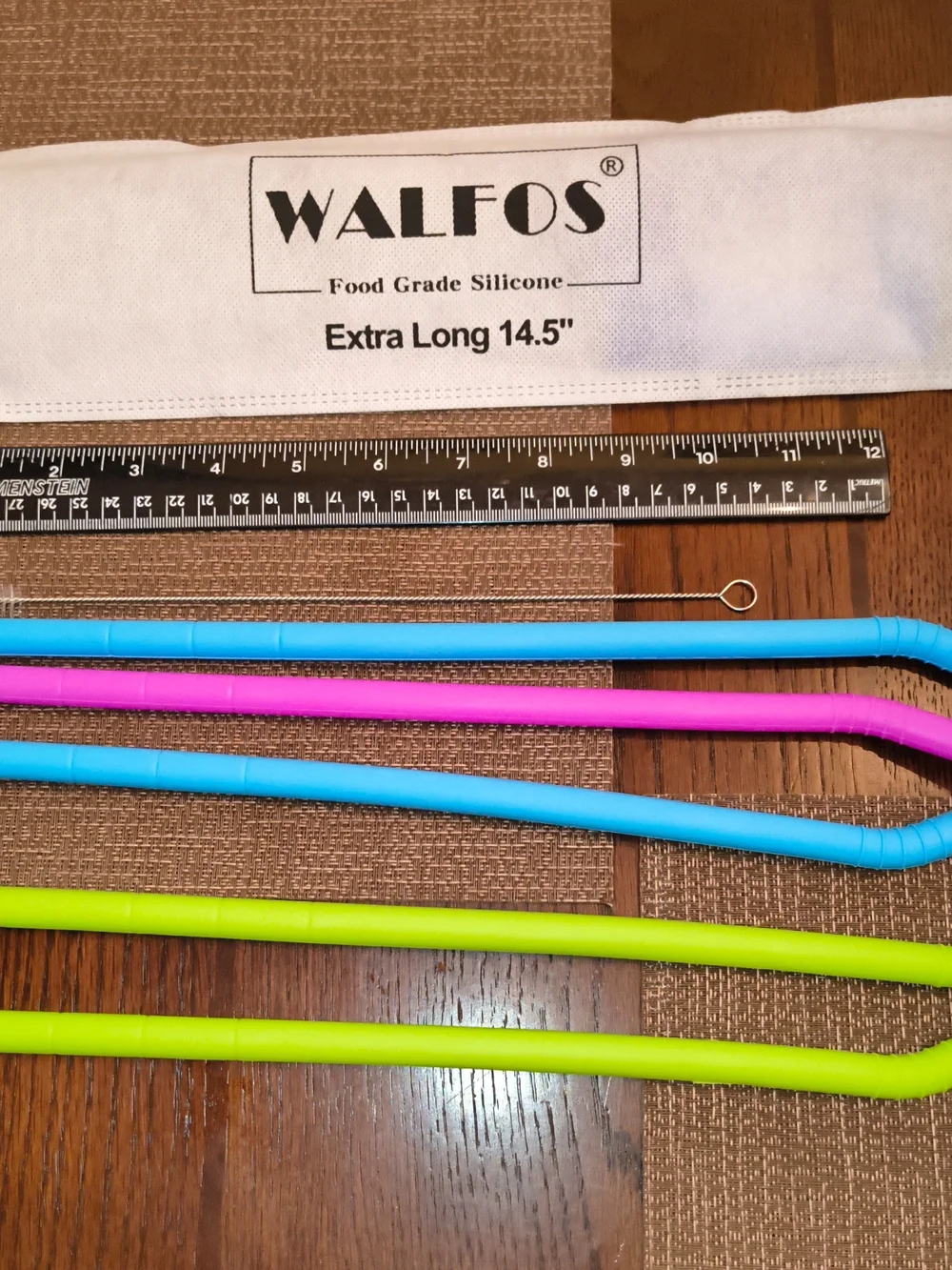 Reusable Silicone Drinking Straws - Blue, Pink, Lime